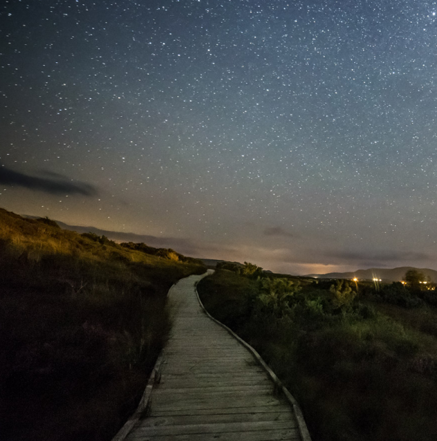 Boardwalk in Dark Sky