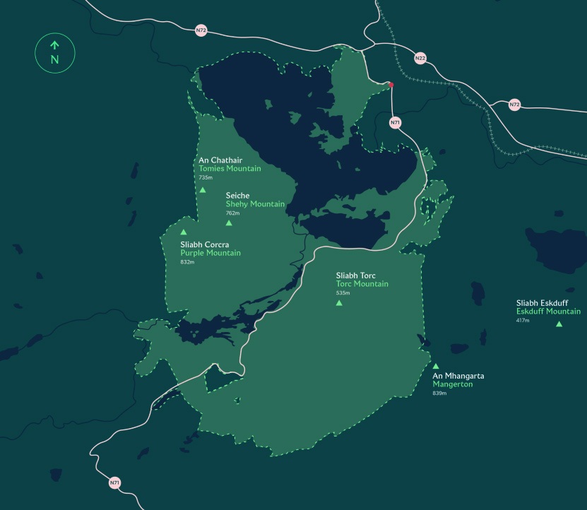 Killarney National Park Boundary Map
