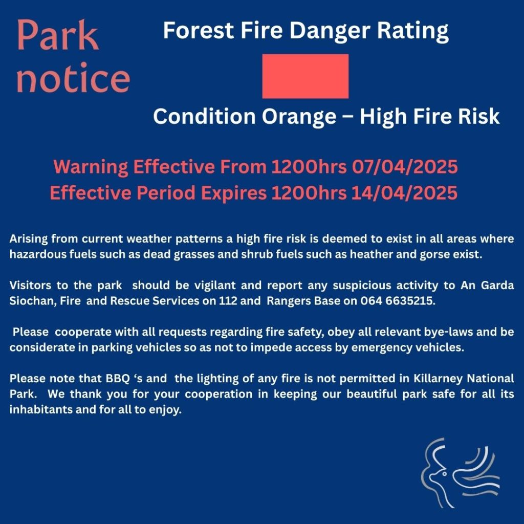 Condition Orange High Fire Risk Notice