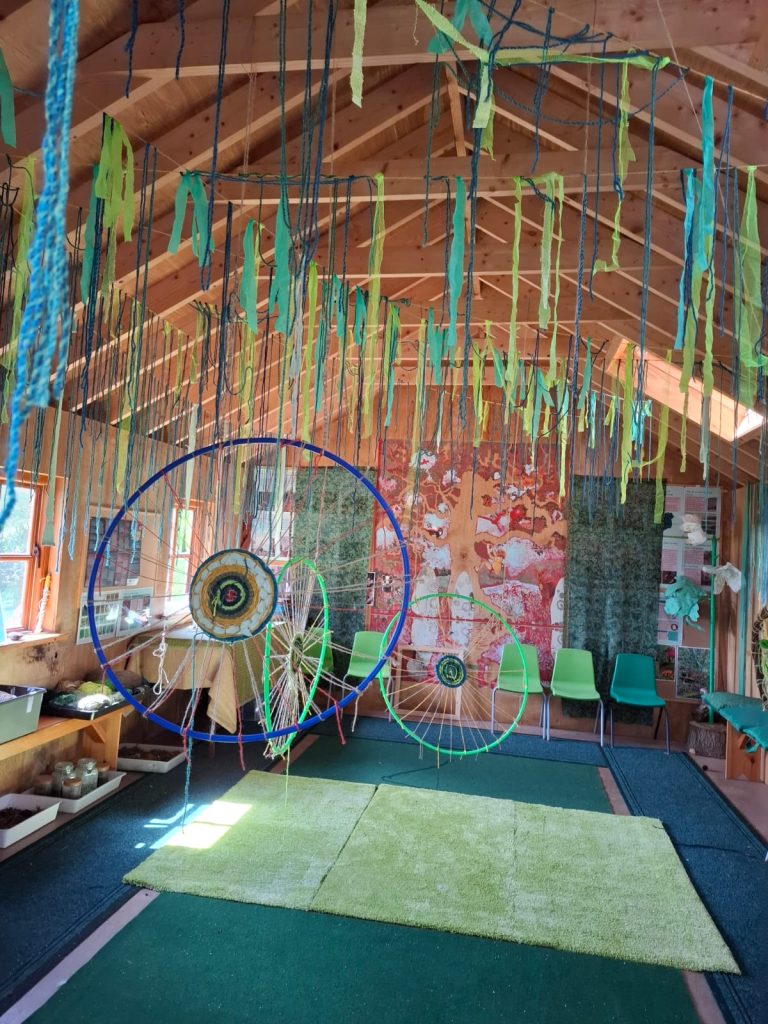 Art hanging from Ceiling