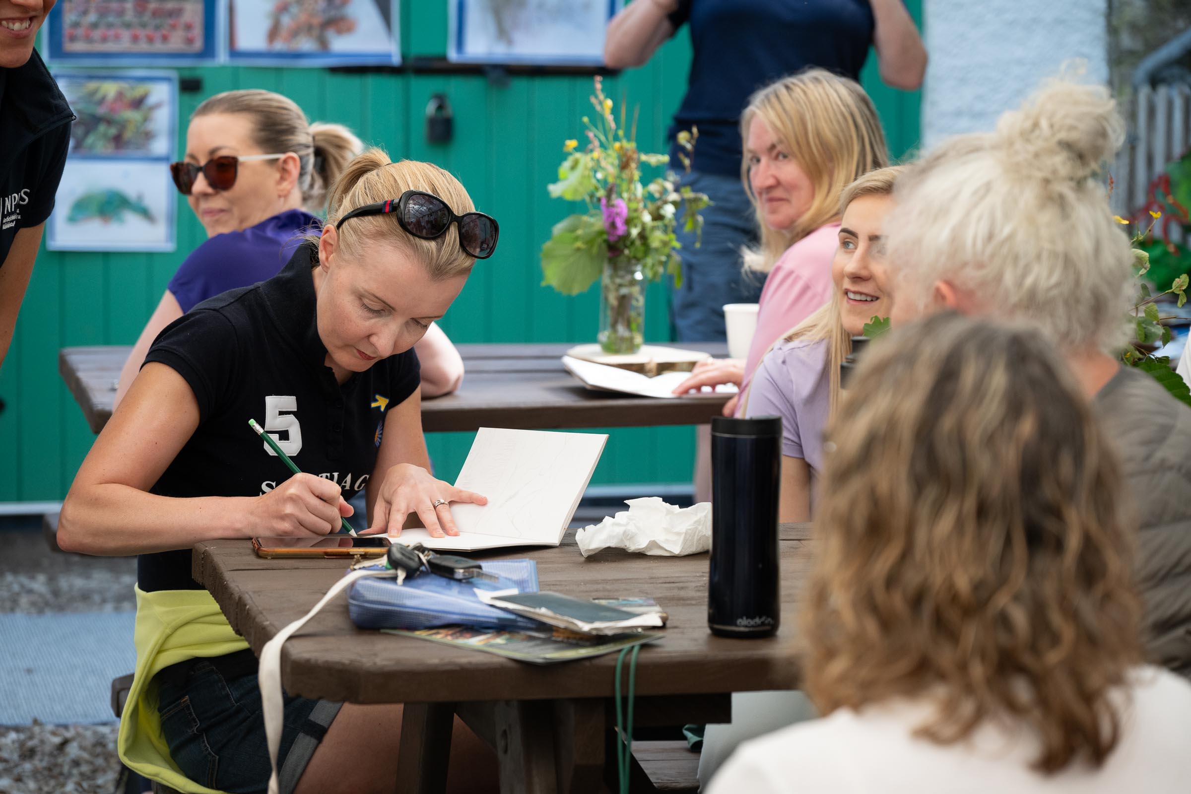 Teacher attending course